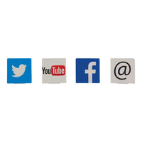 United Visual Products 1 1/2" x 1 1/2" Social Media Tab Set