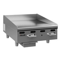 Vulcan VMG24-102 24" Liquid Propane Griddle with Manual Controls - 54,000 BTU