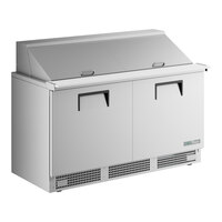 True TFP-64-24M 64 1/8" 2 Door Mega Top Refrigerated Sandwich Prep Table