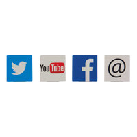 United Visual Products 3" x 3" Social Media Tab Set