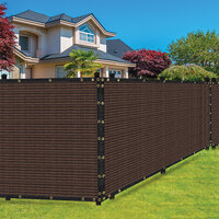 SEALTECH 6' x 50' Brown Heavy-Duty Polyethylene Mesh Privacy Fence Screen ST-202-6X50