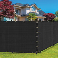 SEALTECH 6' x 40' Black Heavy-Duty Polyethylene Mesh Privacy Fence Screen ST-206-6X40