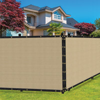 SEALTECH 6' x 100' Beige Heavy-Duty Polyethylene Mesh Privacy Fence Screen ST-205-6X100