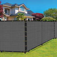 SEALTECH 6' x 100' Gray Heavy-Duty Polyethylene Mesh Privacy Fence Screen ST-201-6X100