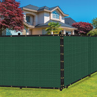 SEALTECH 8' x 25' Green Heavy-Duty Polyethylene Mesh Privacy Fence Screen ST-203-8X25