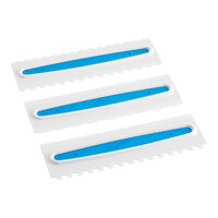 Ateco 9" 3-Piece Plastic Decorating and Icing Comb Set 1448