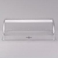 Tablecraft PC1 Rectangular Polycarbonate Roll Top Lid - 21 1/2" x 13 1/4" x 7 1/2"