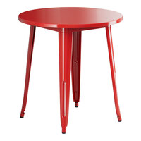 Lancaster Table & Seating Alloy Series 30" Round Ruby Red Standard Height Outdoor Table