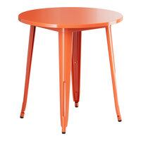 Lancaster Table & Seating Alloy Series 30" Round Amber Orange Standard Height Outdoor Table