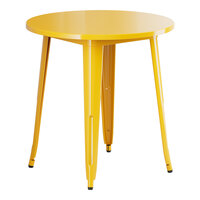 Lancaster Table & Seating Alloy Series 30" Round Citrine Yellow Standard Height Outdoor Table