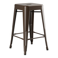 Lancaster Table & Seating Alloy Series Copper Outdoor Backless Counter Height Stool