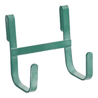 Regency 2 1/4" x 3 1/2" Large Green Double Snap-On J-Hook for Wire Shelving