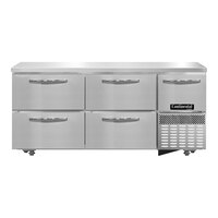 Continental Refrigerator FA68N-U-D 68" Low Profile Front Breathing Undercounter Freezer with 4 Drawers and 1 Half Door - 22 Cu. Ft.