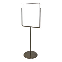 United Visual Products 22" x 28" Bronze Single-Sided Pedestal Sign Holder