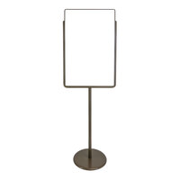 United Visual Products 24" x 36" Bronze Single-Sided Pedestal Sign Holder