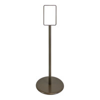 United Visual Products 7" x 11" Bronze Single-Sided Pedestal Sign Holder