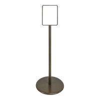United Visual Products 8 1/2" x 11" Bronze Single-Sided Pedestal Sign Holder