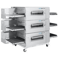 Lincoln Impinger 1600 Series FastBake Low-Profile Triple Stacked Electric Conveyor Oven, Right to Left Operation - 66kW, 240V, 3 Phase