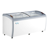 Avantco DFC20-HCL 70 7/8" Customizable Vinyl Curved Top Display Ice Cream Freezer