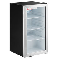 Galaxy CRG-4 Customizable Vinyl Black Countertop Display Refrigerated Merchandiser - 3.5 cu ft.