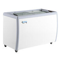 Avantco DFF13-HCL 49 5/8" Customizable Vinyl Flat Top Display Ice Cream Freezer
