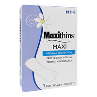 Hospeco Maxithins Maxi #4 Menstrual Pad for Feminine Hygiene Dispensers - Regular - 250/Case