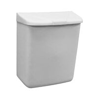 Hospeco Health Gards 250-201W White Plastic Surface-Mounted Sanitary Napkin Receptacle