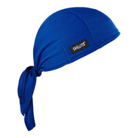 Ergodyne Chill-Its 6615 Blue High-Performance Bandana Do Rag with Terry Cloth Sweatband 12481