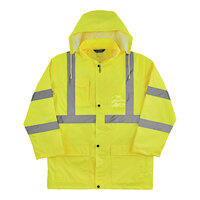 Ergodyne GloWear 8366 Type R Class 3 Hi-Vis Lime Light Weight Rain Jacket