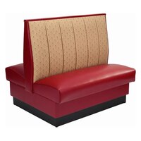 American Tables & Seating 46" Long Double 6 Channel Back Upholstered Booth - 48" High