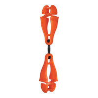 Ergodyne Squids 3420 Orange Swivel Glove Clip Holder with Dual Clips 19418