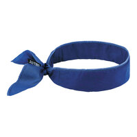 Ergodyne Chill-Its 6702 Blue Evaporative Cooling Bandana with Tie Closure 12399