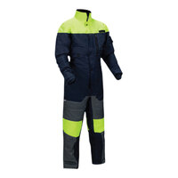 Ergodyne N-Ferno 6475 Navy / Hi-Vis Yellow Insulated Freezer Coveralls with Reflective Accents 41248 - 4X