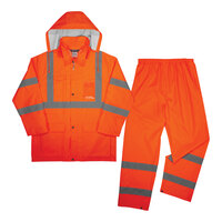 Ergodyne GloWear 8376K Type R Class 3 Hi-Vis Orange Light Weight Rainsuit