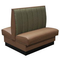 American Tables & Seating 46" Long Double 6 Channel Back Upholstered Booth - 42" High