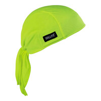 Ergodyne Chill-Its 6615 Lime High-Performance Bandana Do Rag with Terry Cloth Sweatband 12476