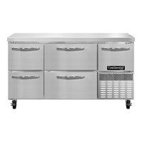 Continental Refrigerator FA60N-D 60" Undercounter Freezer with 4 Drawers and 1 Half Door - 19 Cu. Ft.