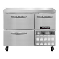 Continental Refrigerator FA43N-D 43" Undercounter Freezer with 2 Drawers and 1 Half Door - 12 Cu. Ft.