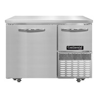 Continental Refrigerator FA43N-U 43" Low Profile Front Breathing Undercounter Freezer with 1 Full Door and 1 Half Door- 12 Cu. Ft.