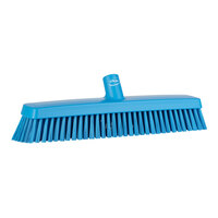 Vikan 31753 16 1/2" Blue Heavy-Duty Push Broom Head with Soft / Stiff Bristles