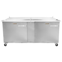 Traulsen UST7230-LL 72" 2 Left Hinged Door Refrigerated Sandwich Prep Table