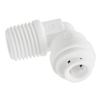 John Guest® PP480822W-US 1/4" x 1/4" NPTF White Polypropylene Push-To-Connect Fixed Elbow