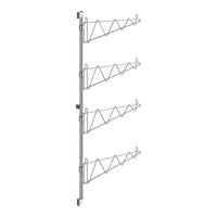 Regency 54" 4-Level Stainless Steel Wall-Mount End Unit Shelf Post with Single Brackets for 21" Deep Shelves - 2/Case