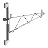 Regency 14" 1-Level Stainless Steel Wall-Mount End Unit Shelf Post with Single Bracket for 18" Deep Shelf - 2/Case