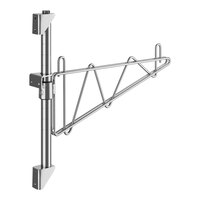 Regency 14" 1-Level Stainless Steel Wall-Mount End Unit Shelf Post with Single Bracket for 14" Deep Shelf - 2/Case