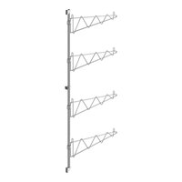 Regency 64" 4-Level Chrome Wall-Mount End Unit Shelf Post with Single Brackets for 24" Deep Shelves - 2/Case