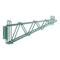 Regency 21" Deep Double Wall-Mount Bracket for Adjoining Green Epoxy Wire Shelving