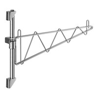 Regency 14" 1-Level Chrome Wall-Mount End Unit Shelf Post with Single Bracket for 21" Deep Shelf - 2/Case