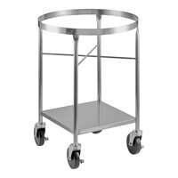 Choice 45 Qt. Stainless Steel Mixing Bowl Stand with Locking Casters