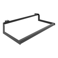 Econoco Aspect 23 3/4" x 11" x 5" Matte Black Metal Saddle-Mount Drop-Down Hang Bar for Select Merchandisers APHBSM24MAB